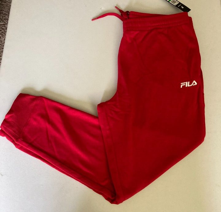 Translation missing: en.Fila Moby Men's French Terry Low Rise Joggers in Chili Pepper/White-Large