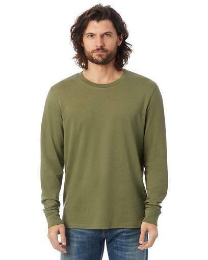 Translation missing: en.Alternative Apparel Outsider Cotton Long Sleeve Tee Shirt in Army Green-Small