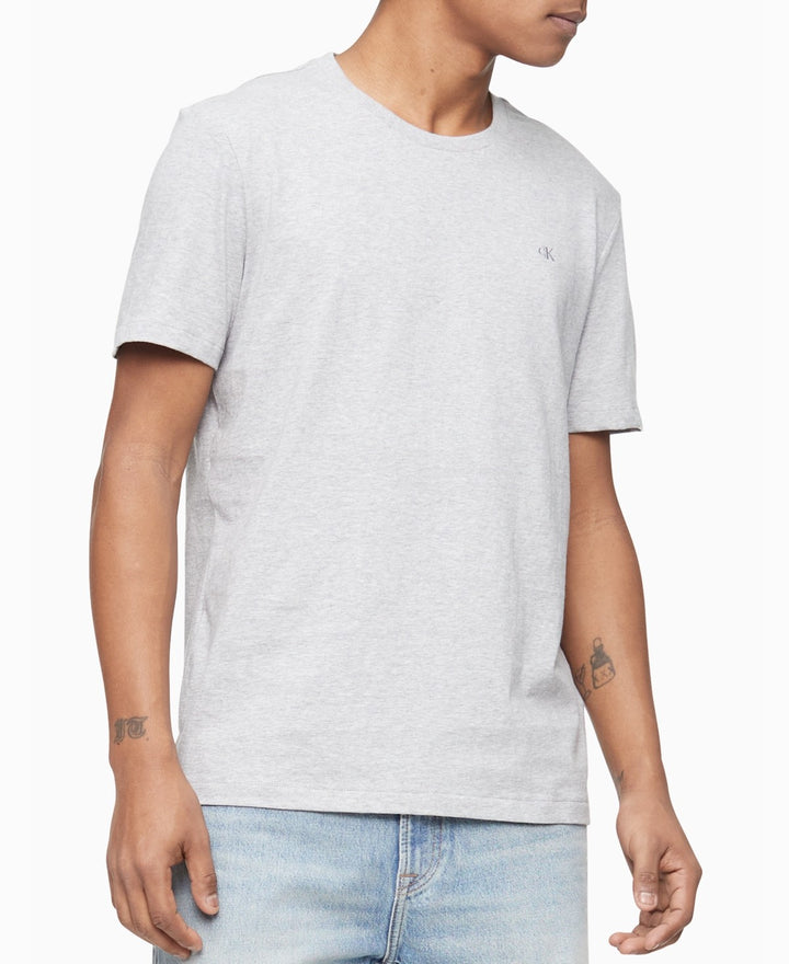 Translation missing: en.Calvin Klein Men's Smooth Cotton Solid Crewneck T-Shirt Heroric Gray Heather-2XL