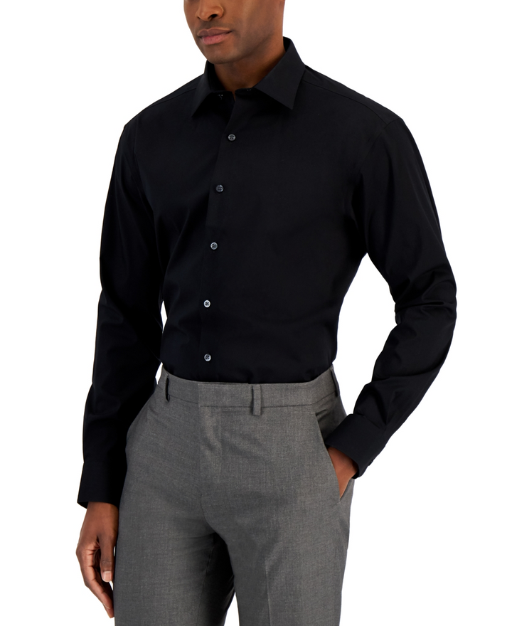 Translation missing: en.Alfani Men's Reg-Fit Stain Resistant Dress Shirt Black-L 16-16.5 32/33