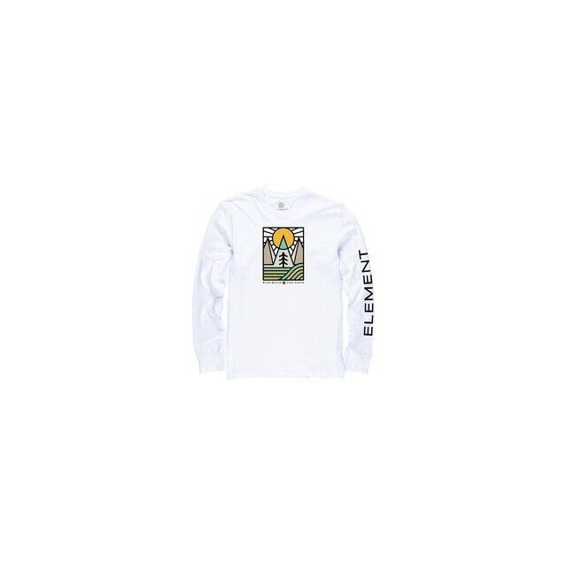 Translation missing: en.Element Men's Logel Long Sleeve T-Shirt in Optic White-Large