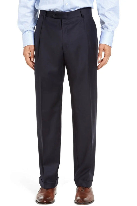 Translation missing: en.Hart Schaffner Marx Men's Chicago Classic Fit Wool Suit Pants Navy-32 Unhemmed