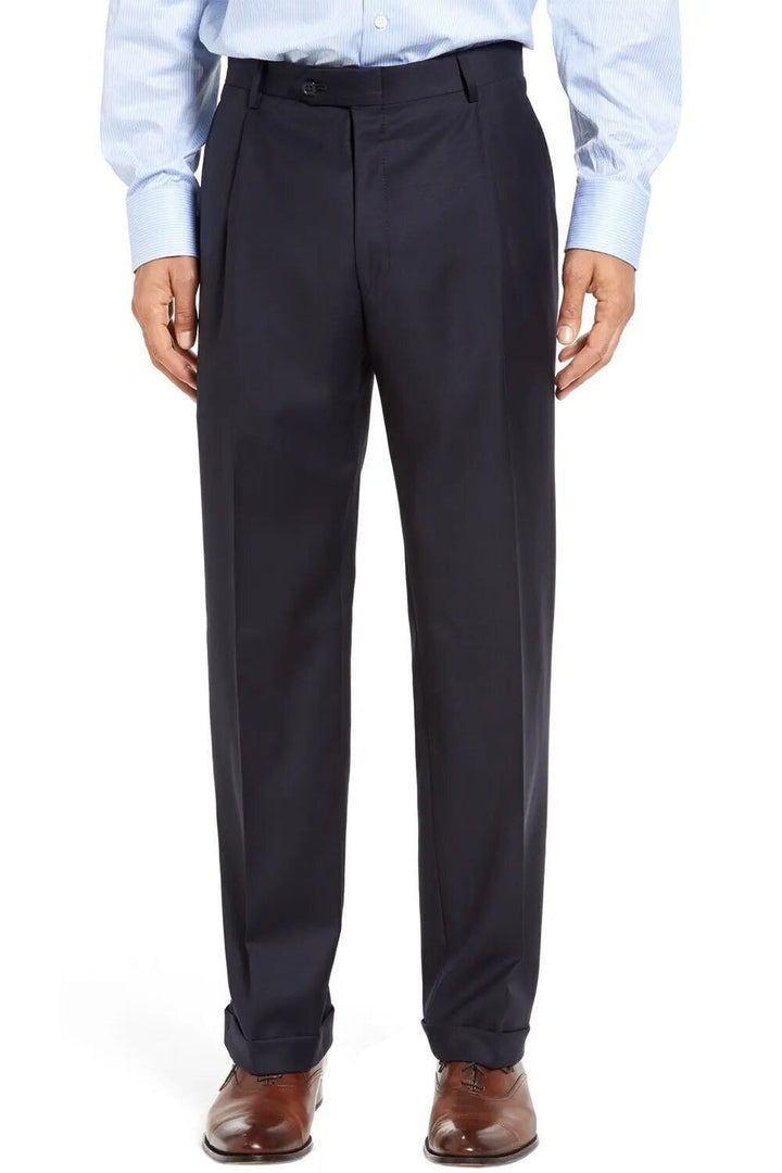 Translation missing: en.Hart Schaffner Marx Men's Chicago Classic Fit Wool Suit Pants Navy-32 Unhemmed