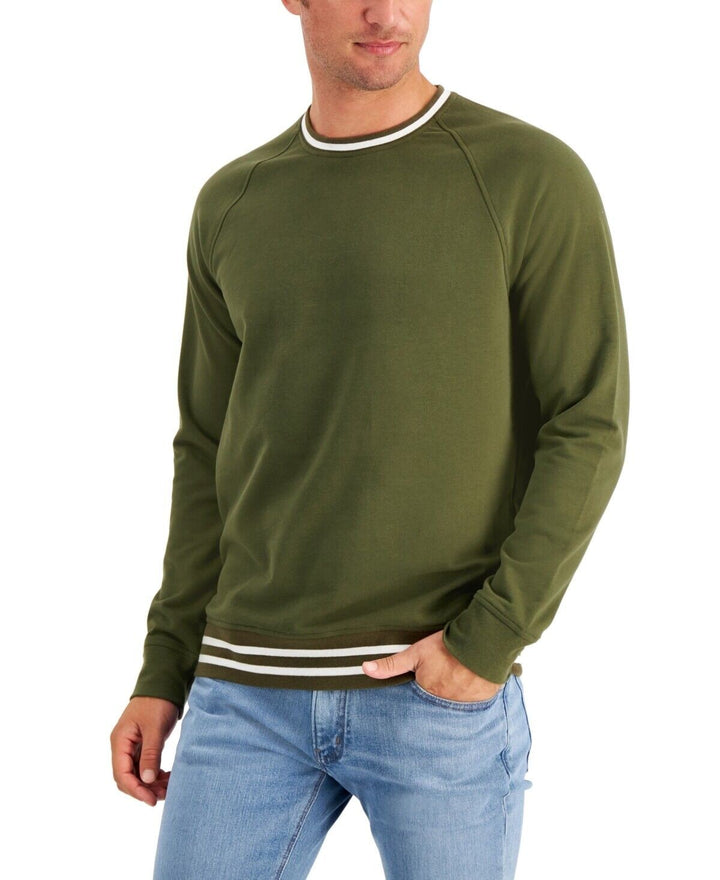 Translation missing: en.Club Room Men's Regular-Fit Colorblocked Fleece Sweatshirt New Olive-Size 2XL