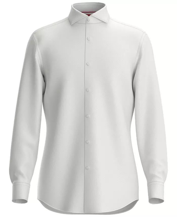 Translation missing: en.Hugo by Hugo Boss Men's Kason All Cotton Slim-Fit Dress Shirt Open White-18