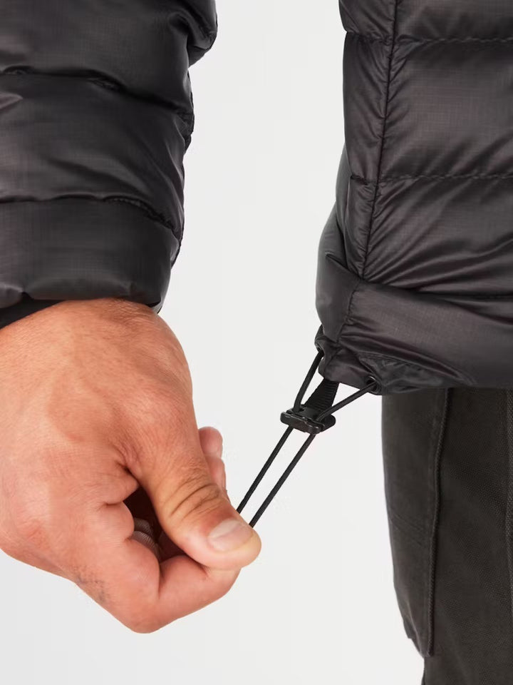 Translation missing: en.Marmot Men's Down Filled Highlander Hooded Puffer Jacket in Black - 2XL