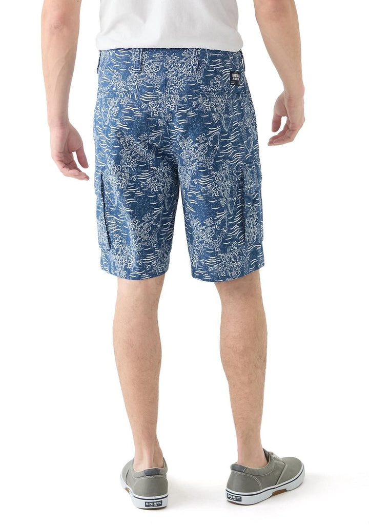 Translation missing: en.Nautica Men's Relaxed Fit Koi Print 9.5in Cargo Shorts - Lapis Blue-32
