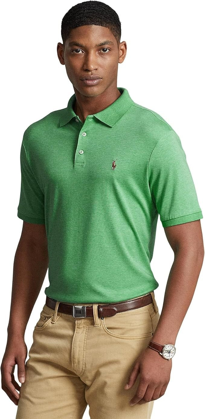 Translation missing: en.Polo Ralph Lauren Men's Classic Fit Soft Cotton Polo - Resort Green Heather-2XL