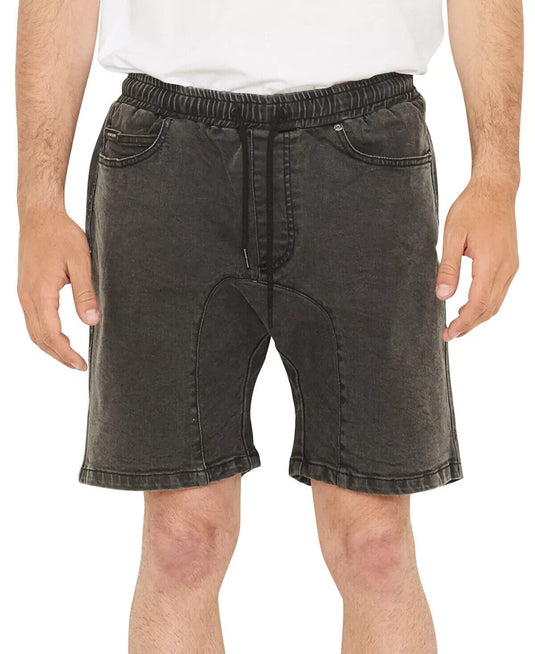 Translation missing: en.nANA jUDY Men's The Jogger Regular-Fit Stretch Denim Shorts Vintage Black-Medium