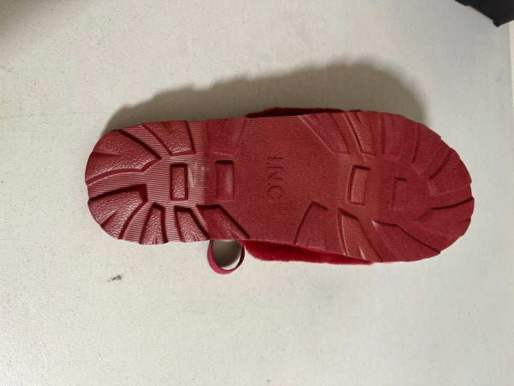 Translation missing: en.Inc International Concepts Men's Faux-Fur Slippers in Red-S 6-7