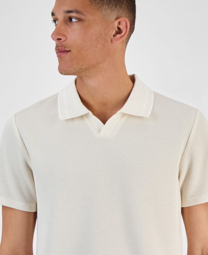 Translation missing: en.Guess Men's Polo Shirt Size 2XL Resort Sand Dante Rib Knit Short-Sleeve Reg Fit