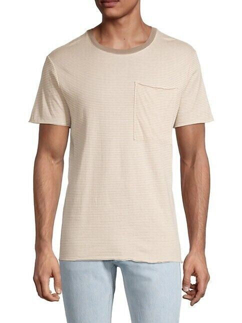 Translation missing: en.Atm Anthony Thomas Melillo Men's Cotton Double Face Stripe Pocket Tee Wheat-2XL
