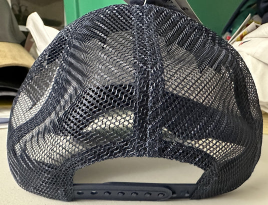Translation missing: en.ANT 5:31 by JÉRÔME LAMAAR Men's Embroidered Yin &amp; Yang Trucker Hat Batik Navy