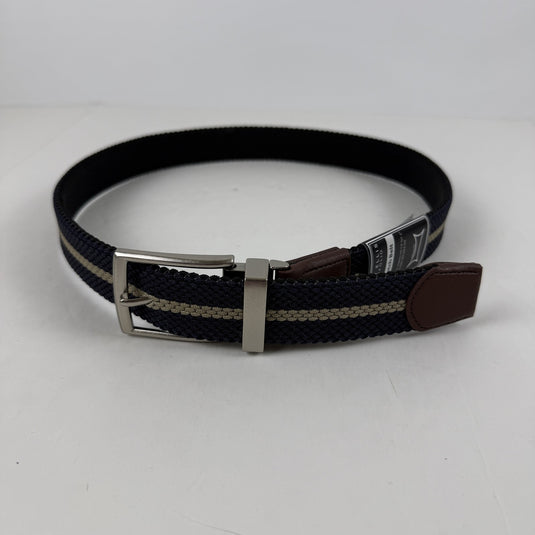 Translation missing: en.Perry Ellis Portfolio Men's Woven Webbed  Reversible Belt Black Blue-Size 42