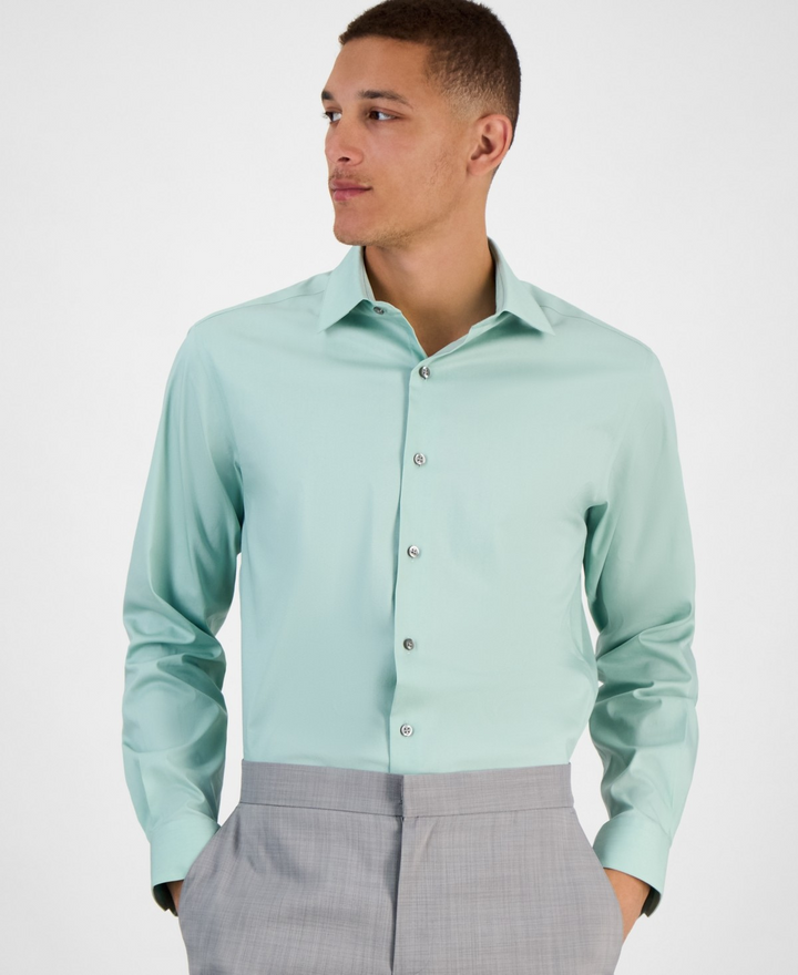 Translation missing: en.Alfani Men's Slim-Fit Temperature Regulating Dress Shirt Sage-17-17.5 36/37