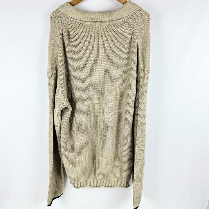 Translation missing: en.Scotch &amp; Soda Men's Organic Cotton Knit Polo Sweater in Beige-XL