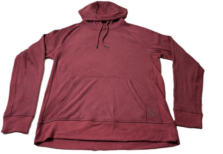 Translation missing: en.Bass Outdoor Men's Bay Stretch Waffle-Knit Hoodie in Oxblood Red-2XL