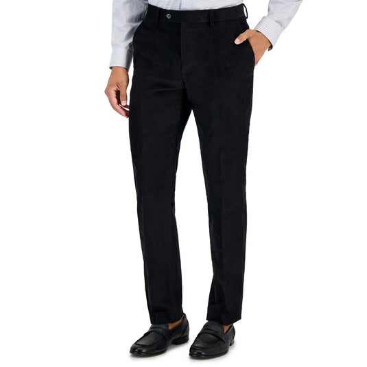 Translation missing: en.Tommy Hilfiger Mens Hall Modern-Fit Solid Corduroy Pants Black HATHPH0A-36/34