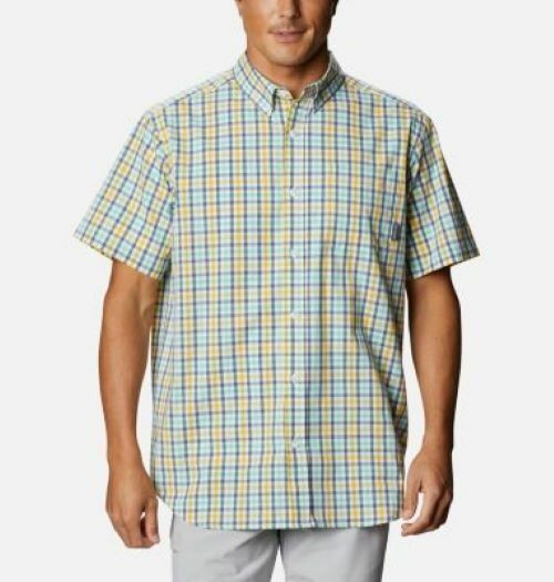 Translation missing: en.Columbia Men's Rapid Rivers II Short Sleeve Shirt in Yellow Gingham Multi-Small