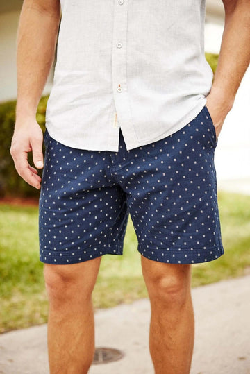 Translation missing: en.Vintage Cotton Dobby Shorts, Weatherproof Men's 8in Inseam-Size 32 Navy