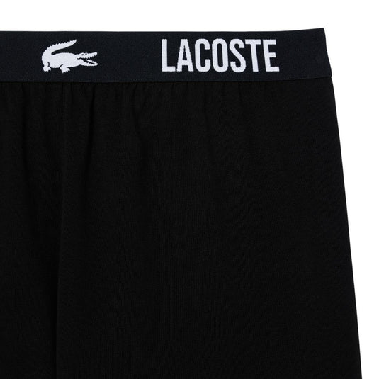 Translation missing: en.Lacoste Men's Straight Fit Logo Band Pajama Shorts Black-Size Small Cotton Blend