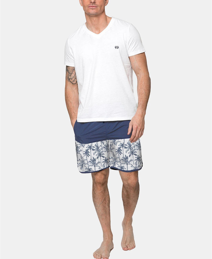Translation missing: en.Coast Clothing Co Men's Marker Palm Swim Trunks in Blue/White-Size XL