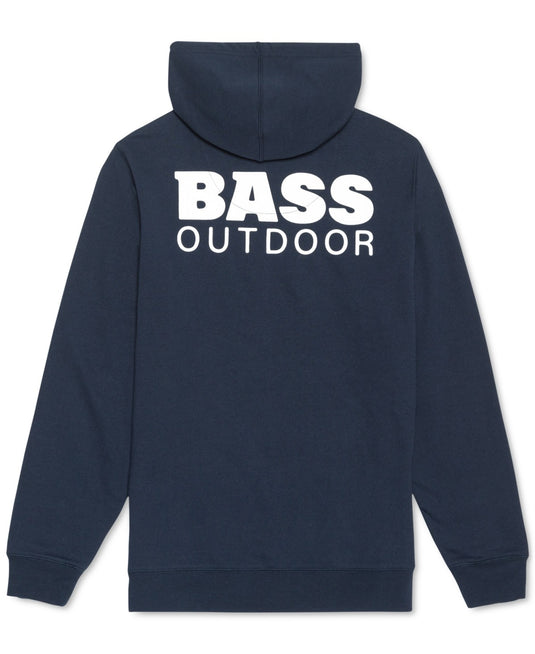 Translation missing: en.Bass Outdoor Mens Stacked Large Logo Fleece Hoodie in Dress Blue-2XL