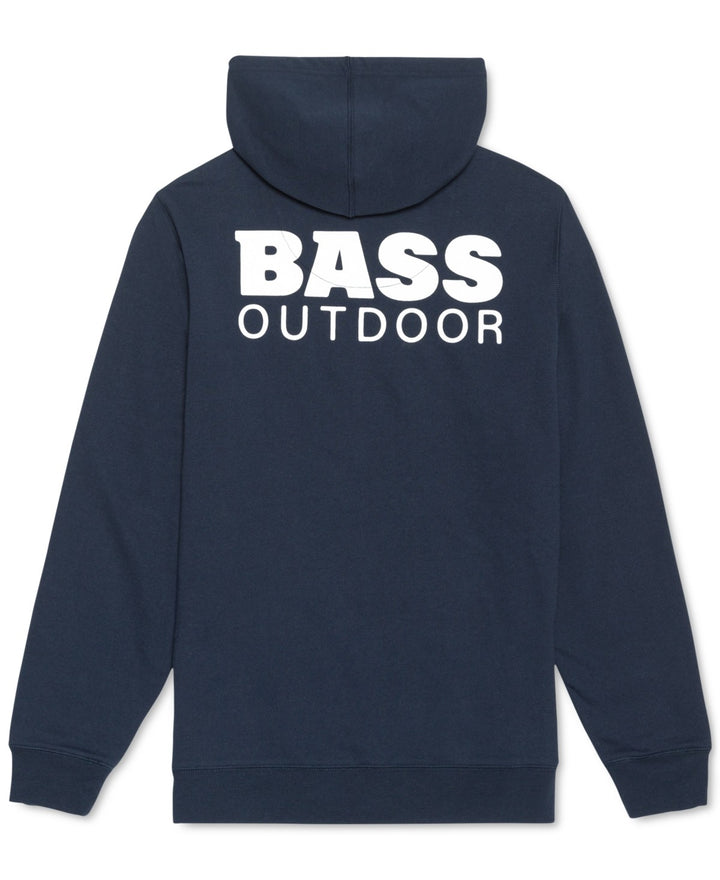 Translation missing: en.Bass Outdoor Mens Stacked Large Logo Fleece Hoodie in Dress Blue-2XL