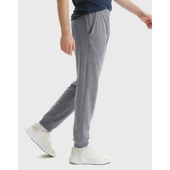 Translation missing: en.Hanes Men's Tri-Blend French Terry Jogger Pants Gray Black Heather-Medium 32-34W