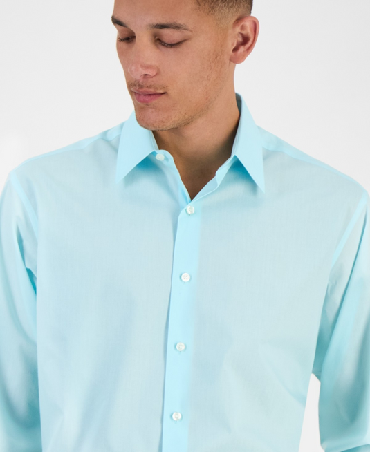 Translation missing: en.Club Room Men's Regular Fit Solid Dress Shirt Cotton Blend Mint Green-3XL