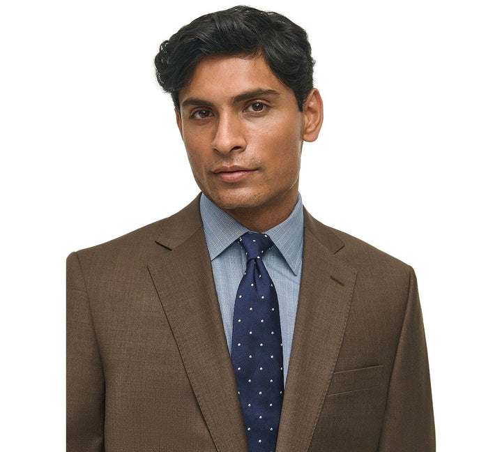 Translation missing: en.B by Brooks Brothers Men's Classic-Fit Solid Suit Jacket Wool Blend - Brown-42S