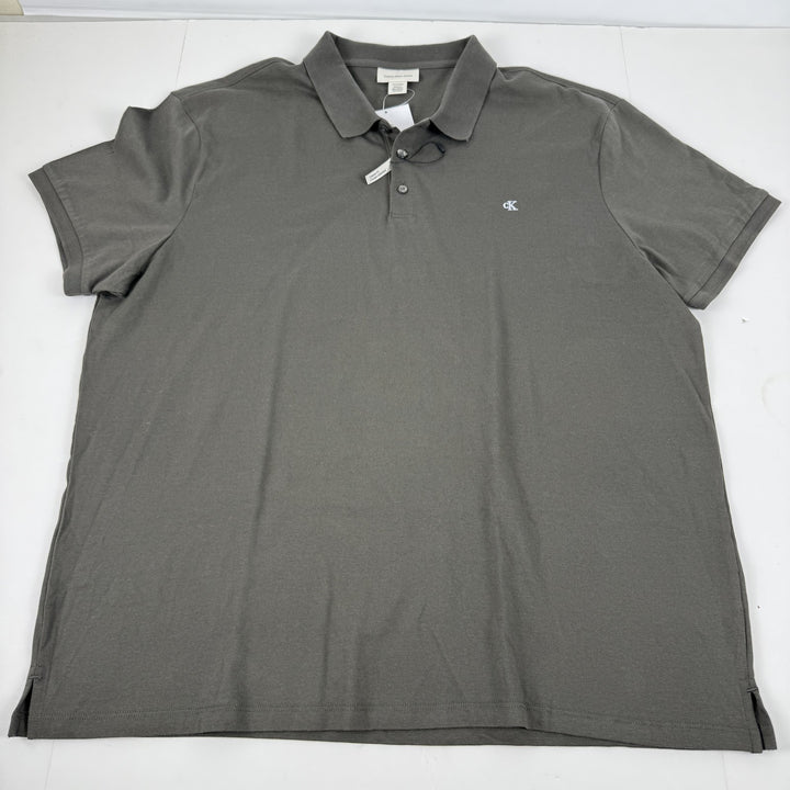Translation missing: en.Calvin Klein Men's Polo Monogram Size 2XL Beluga Gray Cotton 4RD255G