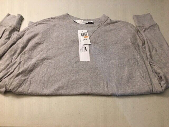 Translation missing: en.IRO Mens Silk Blend Slub Knit Pullover Sweater MM14SNEAKY Grey/White-Size Small