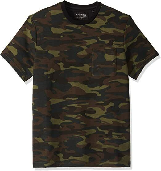 Translation missing: en.Avirex Camo French Terry Crew Neck Tee-Size Medium
