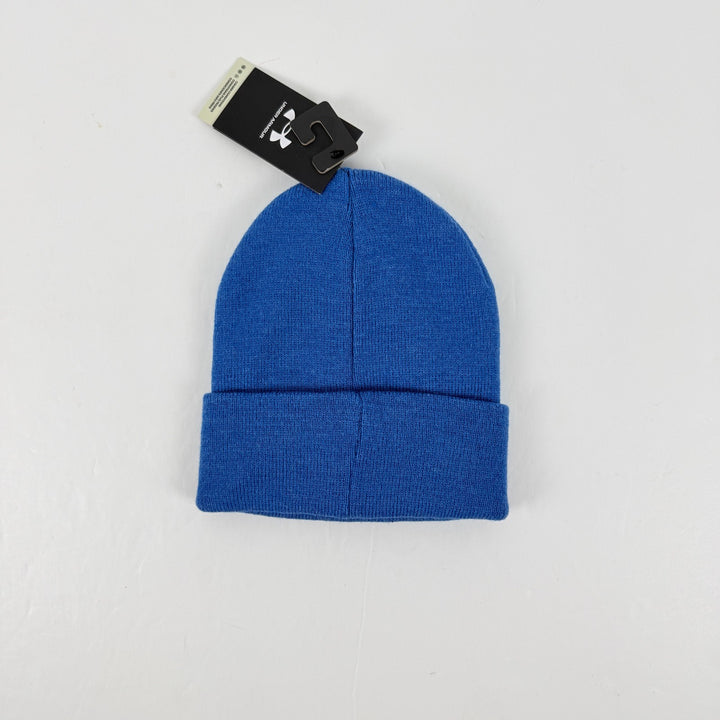 Translation missing: en.Under Armour Halftime Cuff Beanie Tech Blue Black, One Size Fits Most Acrylic