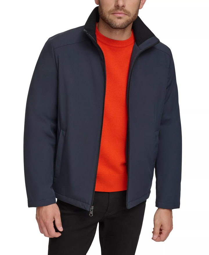 Translation missing: en.Calvin Klein Men's Full-Zip Stand-Collar Lightweight Hipster Jacket Indigo-Small