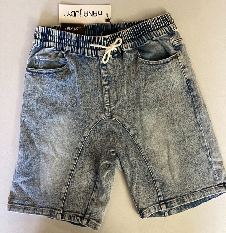 Translation missing: en.nANA jUDY Men's The Jogger Regular-Fit Stretch Denim Shorts Sunbleach Blue-Med