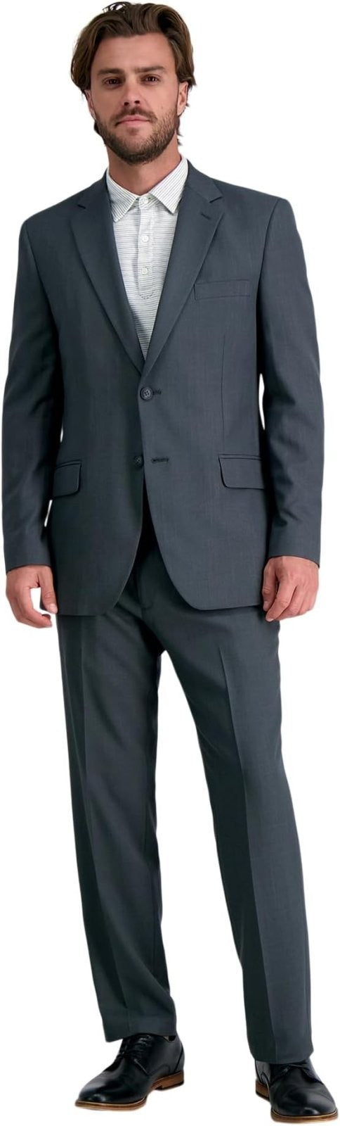 Translation missing: en.Haggar Men's Travel Performance Tailored Fit Suit Jacket Only Dk Gray Htr-42S