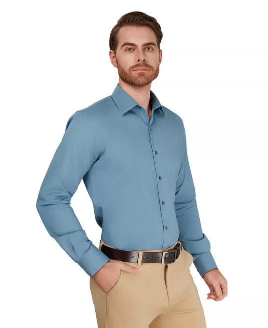 Translation missing: en.Alfani Men's Reg-Fit Temperature Regulating Dress Shirt 15-15.5 34/35 Blue