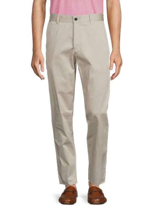 Translation missing: en.BOSS Men's Perin W-222 Relaxed Fit Solid Chino Pants in Lt Beige-36R Unhemmed