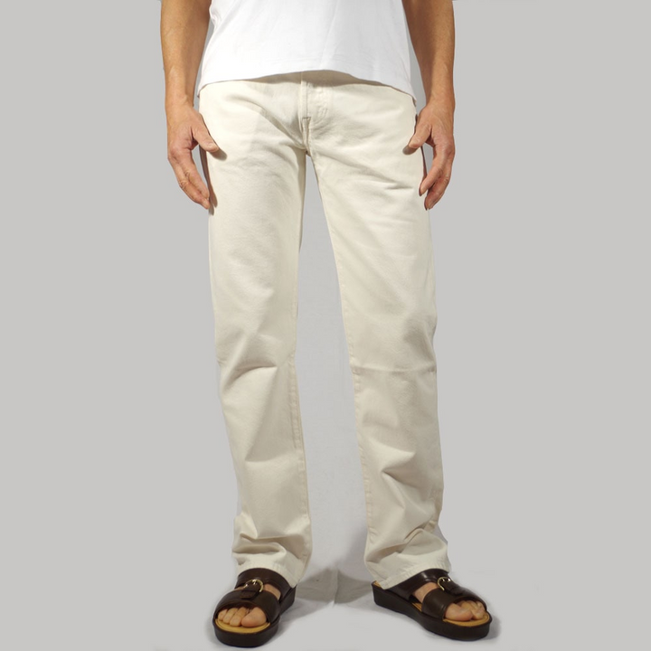 Translation missing: en.Levi's Men's 501 Original Rent Free Lightweight Jeans Off White Cotton-38x30