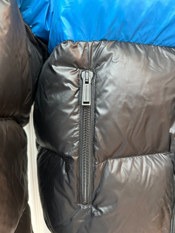 Translation missing: en.DSQUARED2 Men's Down Color-block Puffer Jacket in Black/Blue_Size EU 50 US L 40