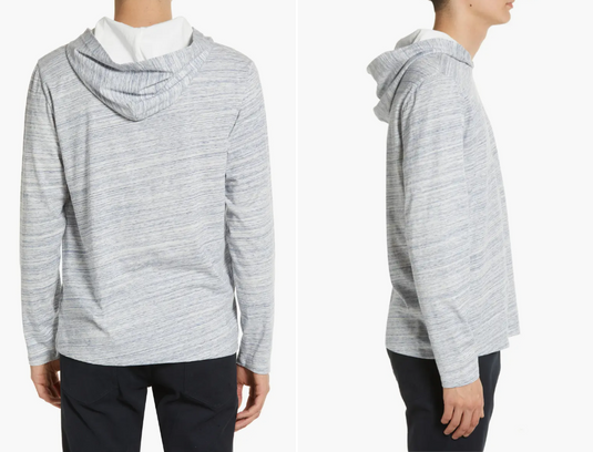 Translation missing: en.Vince Men's Space Dye Cotton Hoodie in Hydra multi-2XL