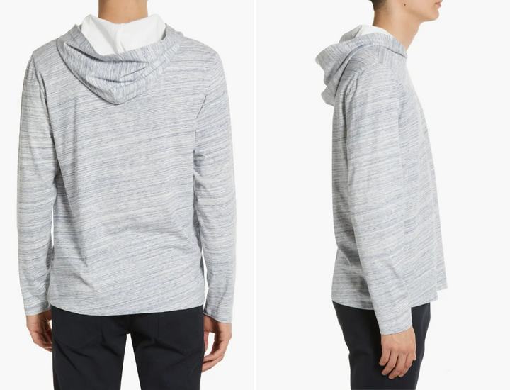 Translation missing: en.Vince Men's Space Dye Cotton Hoodie in Hydra multi-2XL