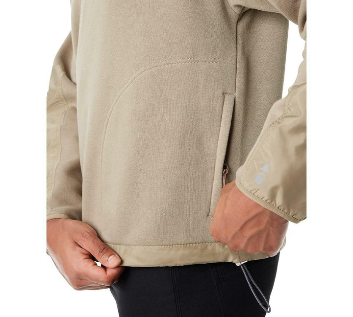 Translation missing: en.Bass Outdoor Men's Reg-Fit Convertible Hood 1/4-Zip Sweatshirt Green-Large New