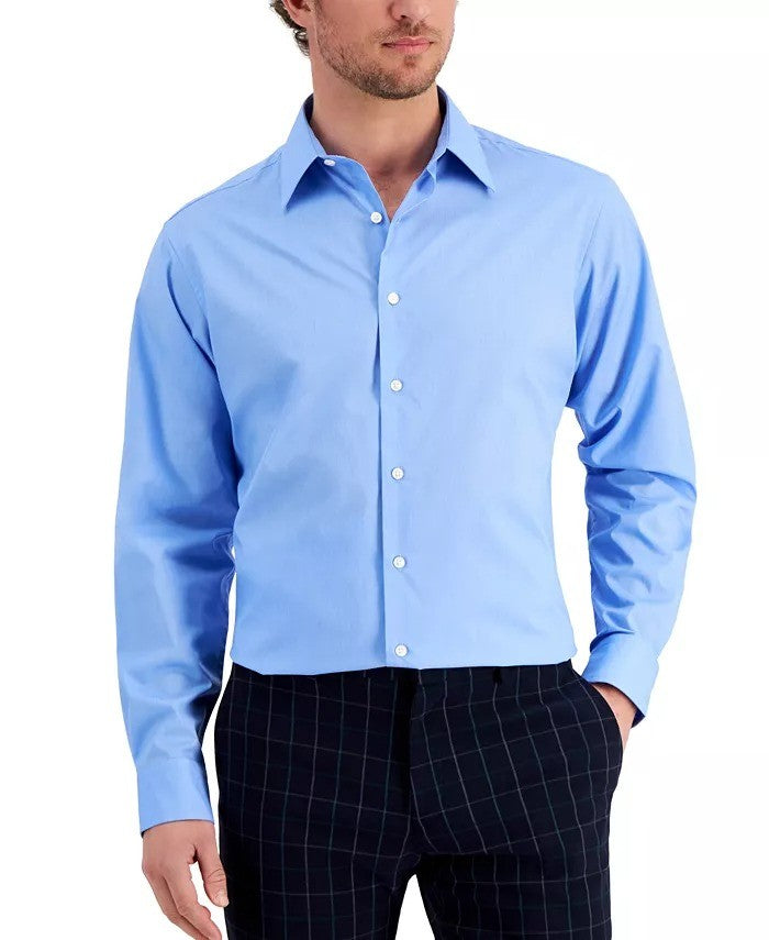 Translation missing: en.Club Room Dress Shirt Men's S 14-14.5 32/33 Yacht Blue Regular Fit Cotton Blend