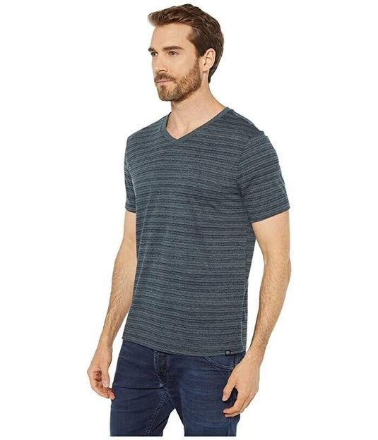 Translation missing: en.Threads 4 Thought Men's Dirt Road Stripe V-Neck T-Shirt Teal-2XL
