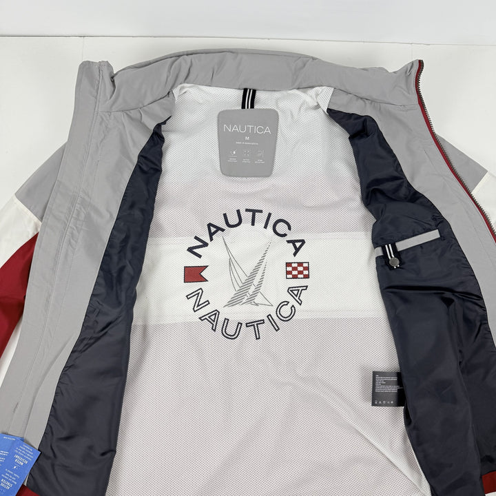 Translation missing: en.Nautica Men's Sport Jacket Size Medium Color Block Red Multi Wind &amp; Water Resist