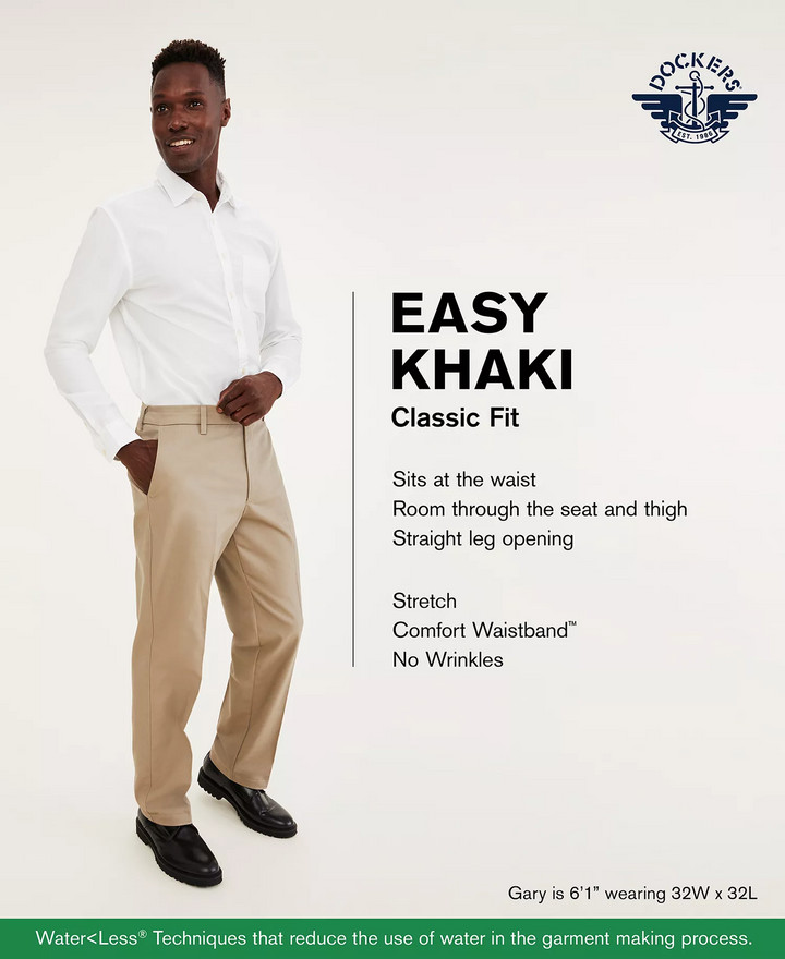 Translation missing: en.Dockers Mens Easy Khaki Classic Fit Stretch Pants Comfort Waist Coffee Bean-3634