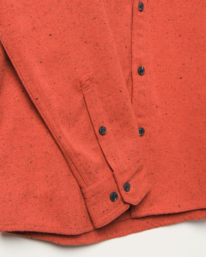 Translation missing: en.Junk Food Men's Gordy Flecked Long Sleeve Work Shirt in Siracha-Small